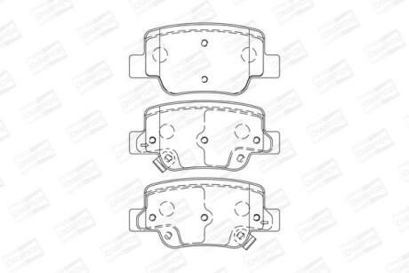 TOYOTA гальмівні колодки задн. VERSO 09- CHAMPION 572623CH