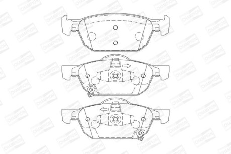 Колодки тормозные дисковые передние Honda Accord VIII, Civic IX CHAMP CHAMPION 572624CH
