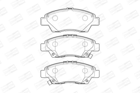 Колодки гальмівні дискові CHAMPION 572637CH