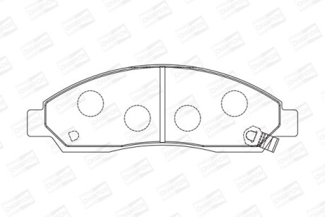 ISUZU гальмівні колодки передн.GREAT WALL Hover 06-, ISUZU D-Max 2,5D 07- CHAMPION 572643CH