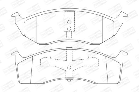 CHRYSLER гальмівні колодки передн.300M, Voyager I,II,III,IV CHAMPION 573072CH
