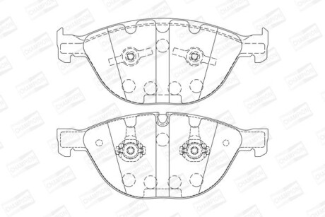Колодки гальмівні дискові CHAMPION 573150CH