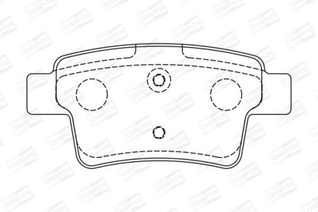 Колодки тормозные дисковые задние Citroen C4 Grand Picasso I (UA_) 06-13, C4 Picasso I MPV (UD_) 06-15 CHAMPION 573194CH