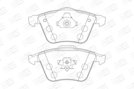 Колодки тормозные дисковые передние FORD FOCUS II (DA_, HCP, DP) 04-13|MAZDA 6 Saloon (GG) 02-08|SAAB 9-3 (YS3F, E79, D79, D75) CHAMPION 573199CH (фото 1)