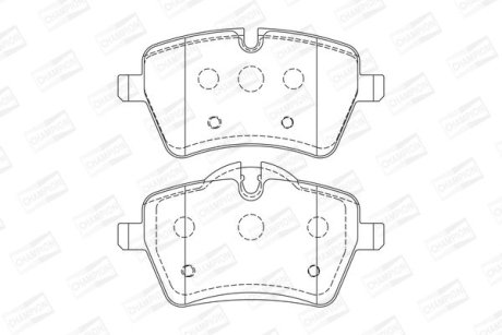 Колодки тормозные дисковые передние MINI MINI (R50, R53) 01-06, MINI (R56) 05-14 CHAMPION 573234CH