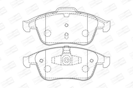 Колодки тормозные дисковые передние RENAULT Laguna III CHAMPION 573243CH