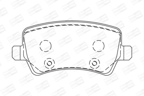 FORD гальмівні колодки задн. Galaxy 06-, Volvo S80, V70 CHAMPION 573250CH