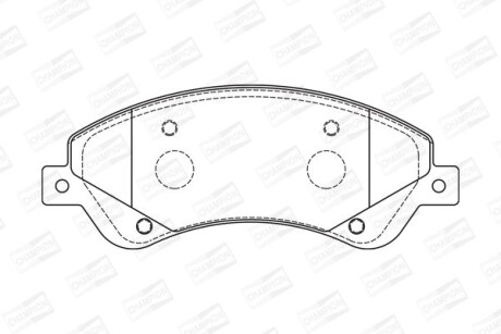 Колодки тормозные дисковые передние Ford Transit (06-14) CHAMPION 573276CH