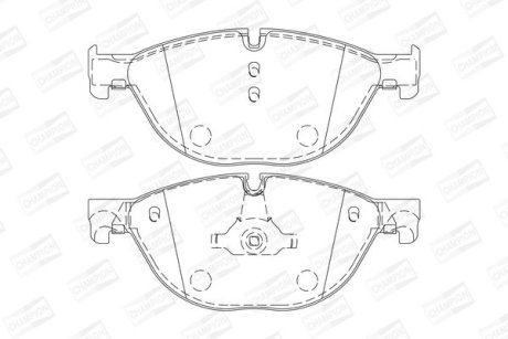 Колодки тормозные дисковые передние BMW 7 serie (08-) CHAMPION 573292CH (фото 1)