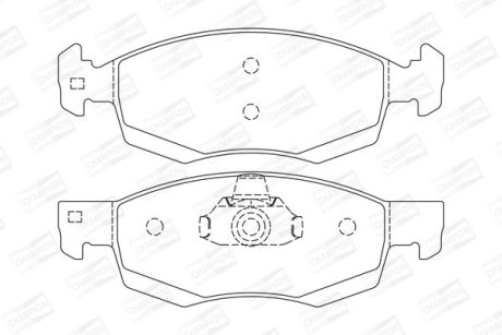 Колодки тормозные дисковые передние DACIA Logan CHAMPION 573295CH (фото 1)