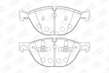 Колодки гальмівні дискові CHAMPION 573317CH