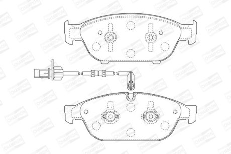 Колодки тормозные дисковые передние AUDI A6 (4G2, C7, 4GC) CHAMPION 573381CH