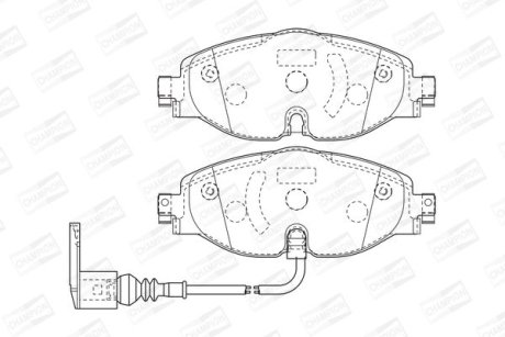 Колодки тормозные дисковые передние AUDI A3 (8V1) CHAMPION 573390CH