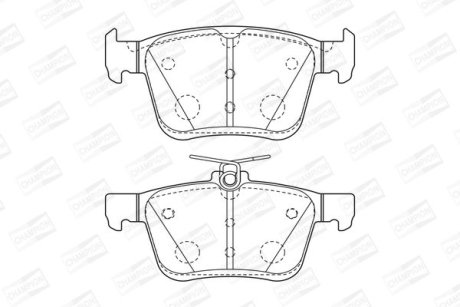 Колодки тормозные дисковые задние AUDI A3 (8V1) CHAMPION 573409CH