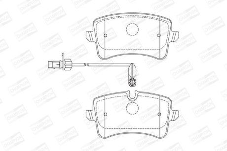 Колодки тормозные дисковые задние AUDI A4 Avant (8K5, B8) CHAMPION 573428CH (фото 1)