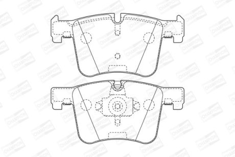 Колодки тормозные дисковые передние BMW X3 20dx, 20ix, 28ix, bis 10/2011/ X3 35ix (F25) (11-) CHAMPION 573432CH (фото 1)