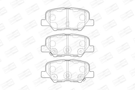 Колодки тормозные дисковые задние Citroen C4 AIRCROSS 10-|MAZDA 6 Estate (GJ, GL) 12- CHAMPION 573442CH (фото 1)