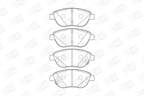 FIAT Гальмівні колодки передні 500 (312) 1.4 07- CHAMPION 573446CH