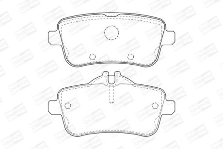 Колодки тормозные дисковые задние MB GL-CLASS (X166) CHAMPION 573465CH (фото 1)