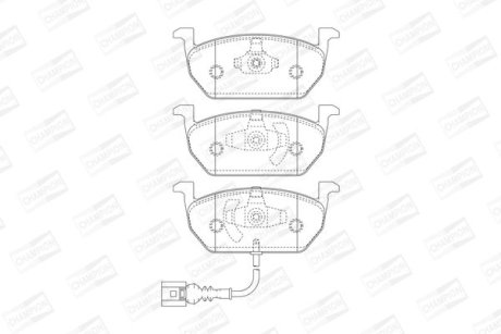 Колодки тормозные дисковые передние SEAT LEON (5F1) CHAMPION 573606CH