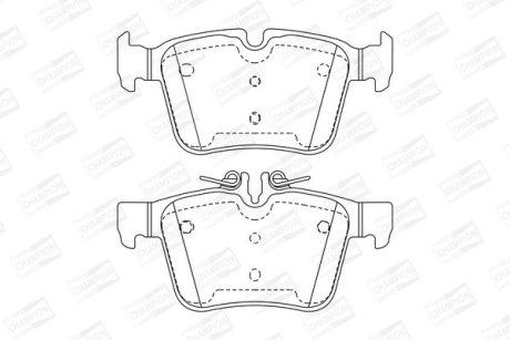 Колодки тормозные дисковые задние MB C-Class (14-) CHAMPION 573609CH (фото 1)