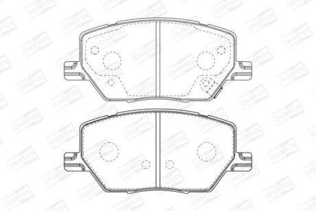 Колодки гальмівні дискові CHAMPION 573610CH