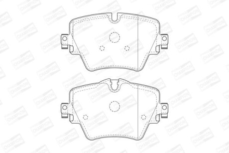 BMW гальмівні колодки передн.1 F40,2,3 G20,4,5 G30,X1 F48,X2,X3 G01,X4 CHAMPION 573612CH