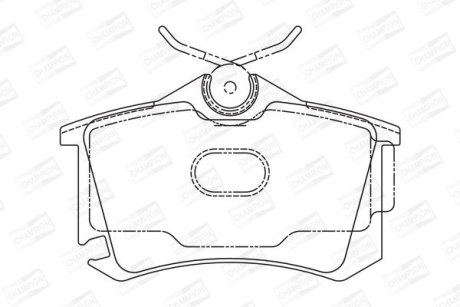 Колодки тормозные дисковые задние AUDI A2 (8Z0) 00-05|SEAT TOLEDO III (5P2) 04-09|VW GOLF V (1K1) 03-10 CHAMPION 573682CH