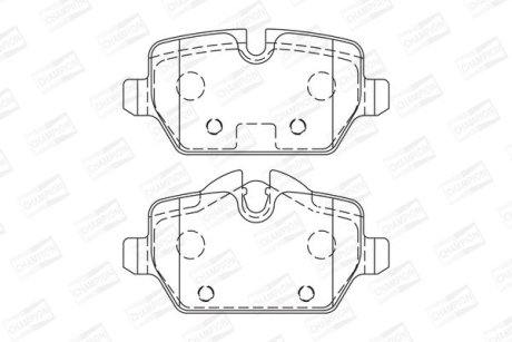 Колодки тормозные дисковые задние MINI MINI COUNTRYMAN (R60) 10-16 CHAMPION 573755CH