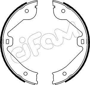 VW Комплект барабанних колодок TOUAREG (7LA, 7L6, 7L7) 2.5 R5 TDI 03-10, AUDI Q7 (4LB) 3.0 TFSI quattro 10-15 CIFAM 153-244