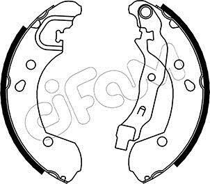 NISSAN Комплект барабанних колодок NOTE (E11, NE11) 1.5 dCi 06-12, RENAULT MODUS / GRAND MODUS (F/JP0_) 1.2 11- CIFAM 153-290