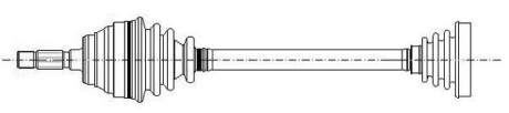 AUDI піввісь прав. L=785мм, L2=796мм, 36/33 зуб. A1 Sportback 1.6 TDI 11-15, SEAT IBIZA IV SC 1.2 TDI 10-15, SKODA RAPID Spaceback (NH1) 1.6 TDI 13-15, VW POLO V 1.6 TDI 09- CIFAM 655-1267