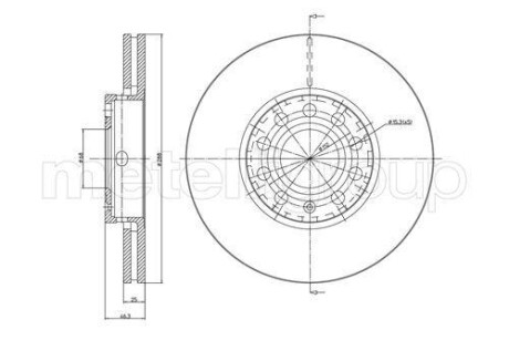 Диск гальмівний AUDI A6 94-04 CIFAM 800262C