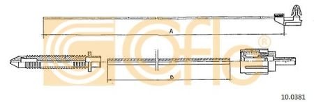 Трос газа COFLE 10.0381