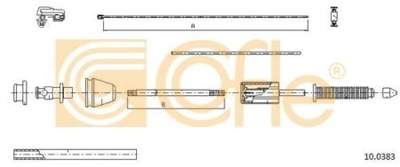 Трос газу Renault Clio/Kangoo/Master/Megan/Scenic 1,3-3,0 91- COFLE 100383