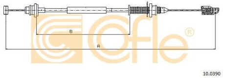 Тросик газу COFLE 100390