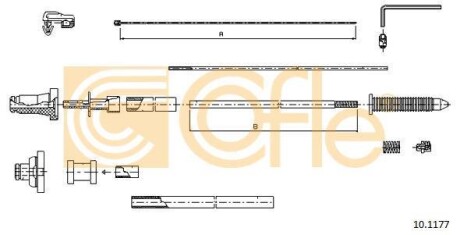 Трос акселератора COFLE 101177