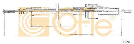 Трос, управление сцеплением COFLE 10.240
