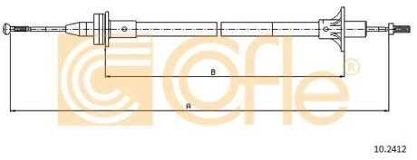 Трос зчеплення Fiesta 16V 93- COFLE 10.2412