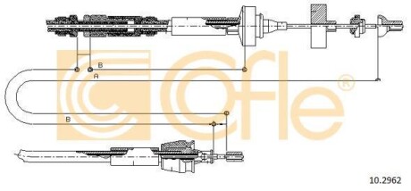 Трос, управление сцеплением COFLE 102962