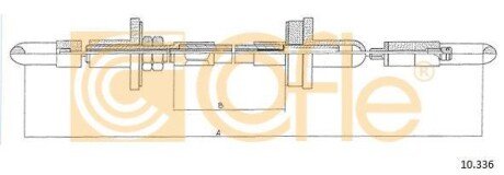 Трос зчеплення VW Passat 1.3-1.6 COFLE 10.336 (фото 1)