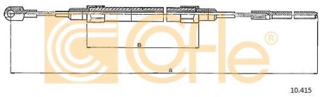 Трос ручного гальма COFLE 10415