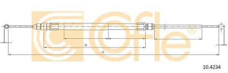 Трос, стояночная тормозная система COFLE 10.4234 (фото 1)