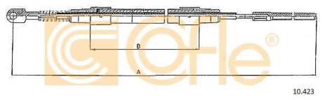 Трос ручного гальма COFLE 10.423