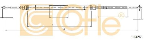 Трос, стояночная тормозная система COFLE 104268