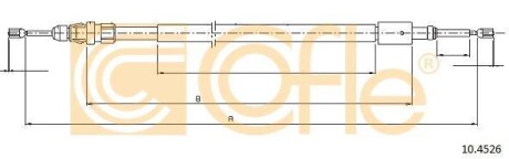 Трос, стояночная тормозная система COFLE 104526