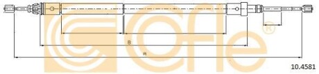 Трос, стояночная тормозная система COFLE 10.4581