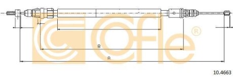 Трос, стояночная тормозная система COFLE 104663