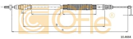 Трос, стояночная тормозная система COFLE 10.4664