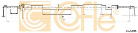 Трос, стояночная тормозная система COFLE 10.4665